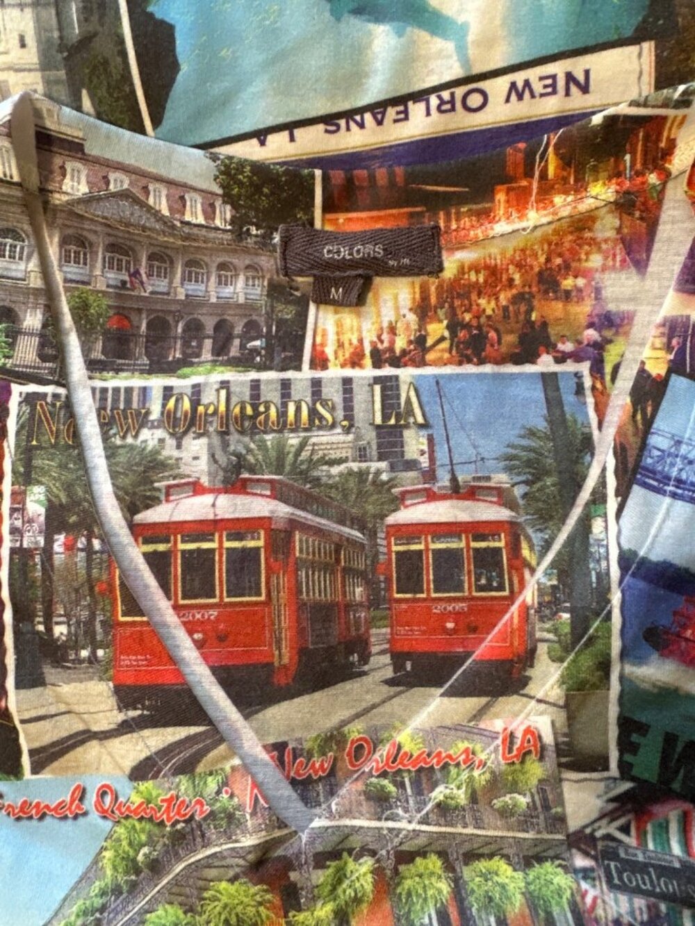 New Orleans Postcard Print T-Shirt Women’s Medium By Colors - Picture 4 of 5